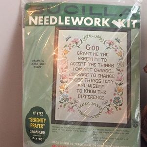 New unopened stamped cross stitch Serenity Prayer